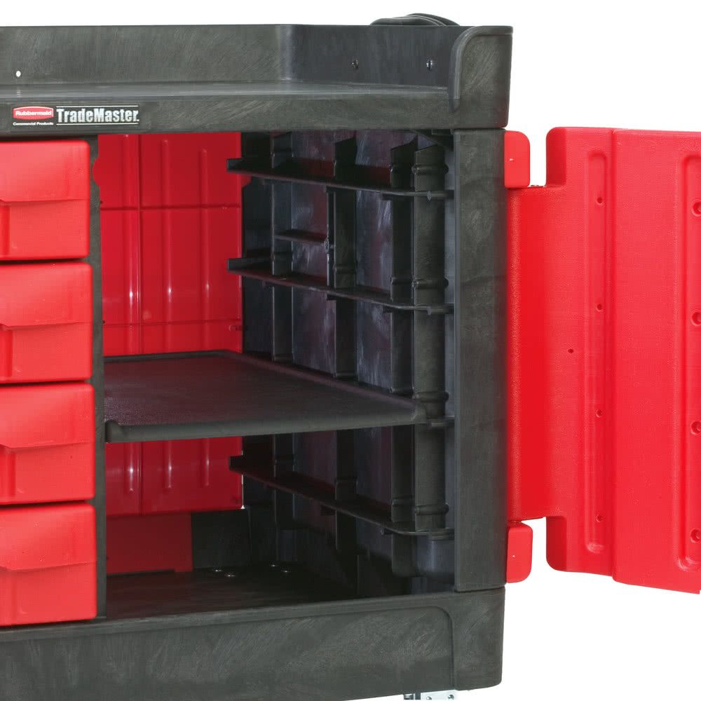 Rubbermaid TradeMaster zárható szerszámos kocsi-4 fiókos és 1 ajtós